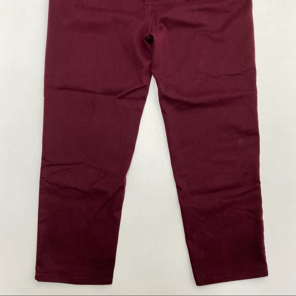 Avenue Denim Straight Leg Maroon Pants Size 18P - Picture 3 of 9